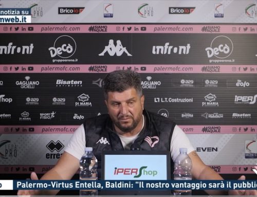 Calcio – Palermo-Virtus Entella, Baldini: “Il nostro vantaggio sarà il pubblico”