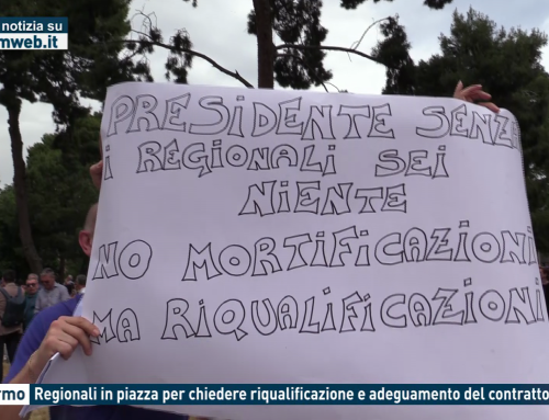 Palermo. Regionali in piazza per chiedere riqualificazione e adeguamento del contratto