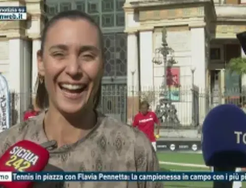 Palermo – Tennis in piazza con Flavia Pennetta: la campionessa in campo con i più piccoli